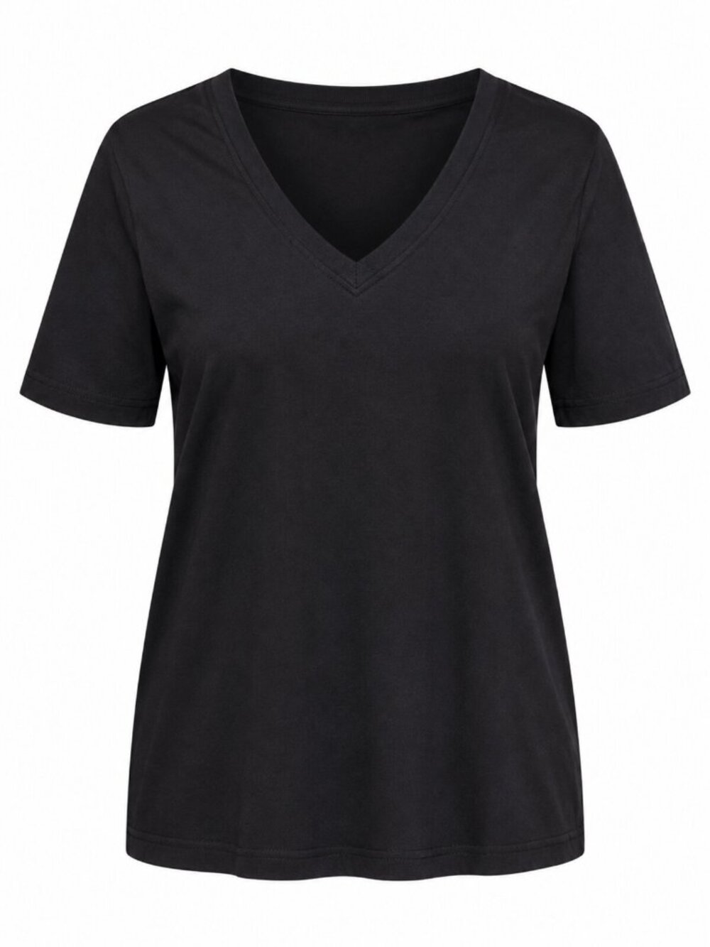 Zara Black Short Sleeve V Neck Tee S